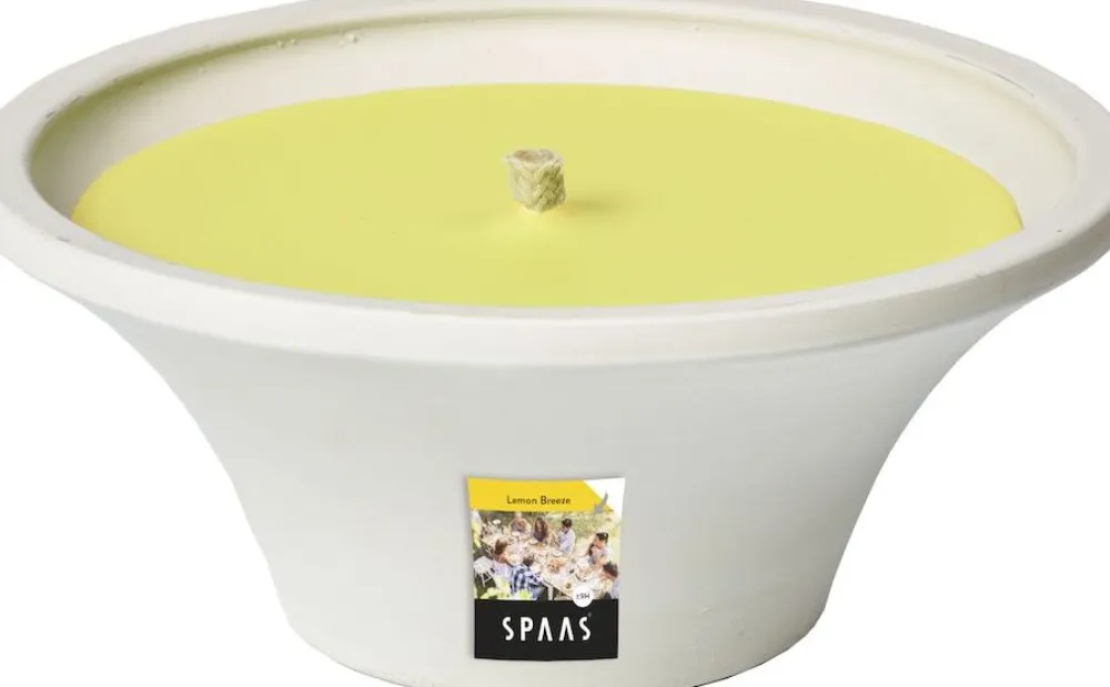 New Spaas Citronella-Kerze Lemon Breeze gelb 9 Std. D 17,5 H 7,5 cm Kerzen Im Glas|Citronella-Kerzen