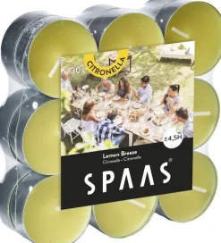 Discount Spaas Citronella-Teelichter Lemon Breeze gelb 4,5 Std. 18 St. D 11,8 H 3,2 cm Teelichter|Duftkerzen