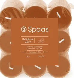 Discount Spaas Duftkerze Essential collection Delightful Dawn orange 4,5 Std. D 3,5 H 1,6 cm 18 St. Teelichter|Duftkerzen