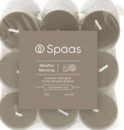 Best Spaas Duftkerze Essential collection Mindful Morning taupe 4,5 Std. D 3,5 H 1,6 cm 18 St. Teelichter|Duftkerzen