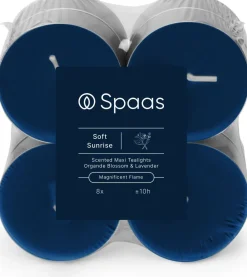New Spaas Duftkerze Essential collection Soft Sunrise blau 10 Std. D 6 H 2,1 cm 8 St. Teelichter|Duftkerzen