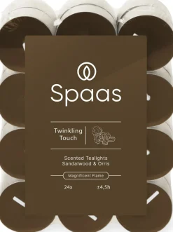 Sale Spaas Duftkerze Essential Collection Twinkling Touch braun 4,5 Stunden D 3,9 H 1,6 cm 24 St. Teelichter|Duftkerzen