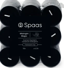 Discount Spaas Duftkerze Essential collection Midnight Magic blau 4,5 Std. D 3,5 H 1,6 cm 18 St. Teelichter|Duftkerzen