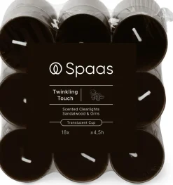 Sale Spaas Duftkerze Essential collection Twinkling Touch braun 4,5 Std. D 3,5 H 1,6 cm 18 St. Teelichter|Duftkerzen