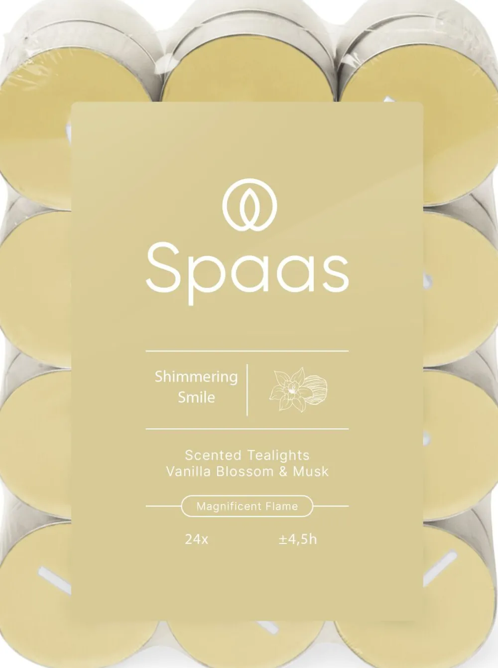 Hot Spaas Duftkerze Essential Collection Shimmering Smile beige 4,5 Stunden D 3,9 H 1,6 cm 24 St. Teelichter|Duftkerzen