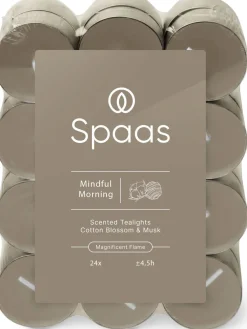 Online Spaas Duftkerze Essential Collection Mindful Morning taupe 4,5 Stunden D 3,5 H 1,6 cm 24 St. Teelichter|Duftkerzen
