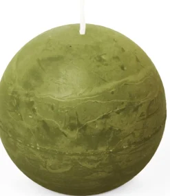 Online Spaas Kugelkerze Essential collection olivgrün 24 Std. D 8 H 8 cm Kugelkerzen