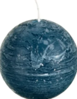 Spaas Kugelkerze Rustic blau-grün 24 Std. D 8 cm Kugelkerzen