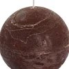 Sale Spaas Kugelkerze Rustic dunkelbraun 40 Std. D 10 cm Kugelkerzen