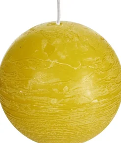 Hot Spaas Kugelkerze Rustic gelb 40 Std. D 10 cm Kugelkerzen