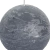 Spaas Kugelkerze Rustic grau 24 Std. D 8 cm Kugelkerzen