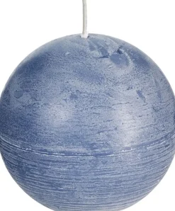Best Spaas Kugelkerze Rustic grau-blau 24 Std. D 8 cm Kugelkerzen