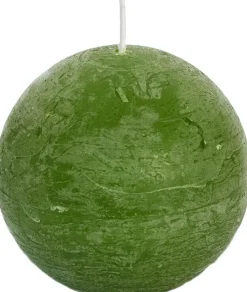 Outlet Spaas Kugelkerze Rustic olivgrün 24 Std. D 8 cm Kugelkerzen