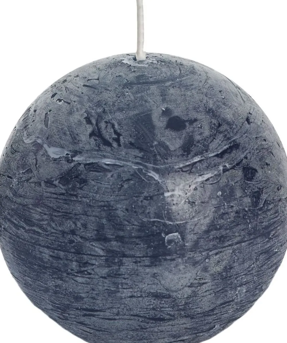 Clearance Spaas Kugelkerze Rustic petrolblau 40 Std. D 10 cm Kugelkerzen