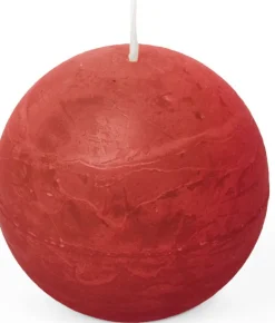 Hot Spaas Kugelkerze Rustic rot 24 Std. D 8 cm Kugelkerzen