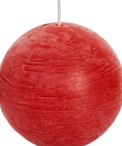 Clearance Spaas Kugelkerze Rustic rot 40 Std. D 10 cm Kugelkerzen