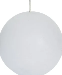 Outlet Spaas Kugelkerze Rustic weiß 40 Std. D 10 cm Kugelkerzen