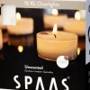 Clearance Spaas Maxi-Teelichter weiß / transparente Hülle 10 Std. 18 St. Teelichter