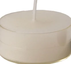 Clearance Spaas Maxi-Teelichter weiß / transparente Hülle 10 Std. 18 St. Teelichter