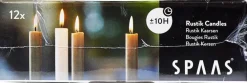New Spaas Stabkerzen Rustic beige H 25 cm 12 St. Stabkerzen