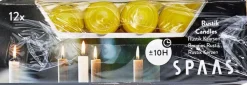 Hot Spaas Stabkerzen Rustic gelb H 25 cm 12 St. Stabkerzen