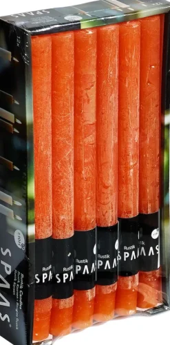 Sale Spaas Stabkerzen Rustic orange H 25 cm 12 St. Stabkerzen