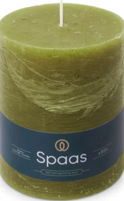 New Spaas Stumpenkerze Essential collection olivgrün 95 Std. D 10 H 13 cm Stumpenkerzen