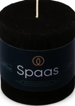 Spaas Stumpenkerze Essential collection schwarz 25 Std. D 7 H 7 cm Stumpenkerzen