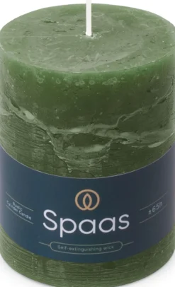 New Spaas Stumpenkerze Essential collection grün 65 Std. D 8 H 11 cm Stumpenkerzen