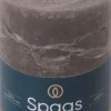 Best Spaas Stumpenkerze Essential collection dunkelgrau 65 Std. D 8 H 11 cm Stumpenkerzen