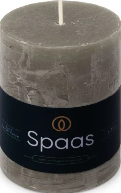 Best Spaas Stumpenkerze Essential collection grau 35 Std. D 7 H 9,5 cm Stumpenkerzen