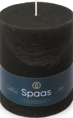 Spaas Stumpenkerze Essential collection schwarz 95 Std. D 10 H 13 cm Stumpenkerzen