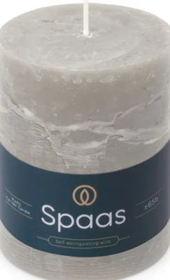 Discount Spaas Stumpenkerze Essential collection grau 65 Std. D 8 H 11 cm Stumpenkerzen