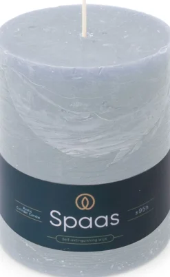 New Spaas Stumpenkerze Essential collection hellblau 95 Std. D 10 H 13 cm Stumpenkerzen