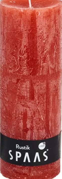 Hot Spaas Stumpenkerze Rustic orange D 6,8 cm H 19 cm Stumpenkerzen