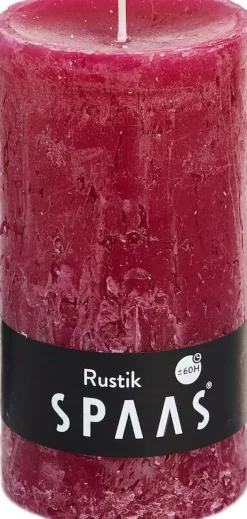 Online Spaas Stumpenkerze Rustic rot D 7 cm H 13 cm Stumpenkerzen