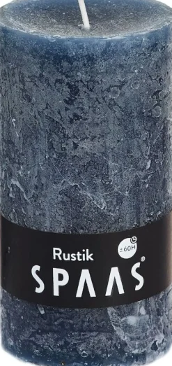 Hot Spaas Stumpenkerze Rustic petrolblau D 7 cm H 13 cm Stumpenkerzen