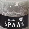 Discount Spaas Stumpenkerze Rustic grau D 10 cm H 10 cm Stumpenkerzen
