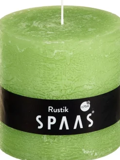 Hot Spaas Stumpenkerze Rustic hellgrün D 10 cm H 10 cm Stumpenkerzen