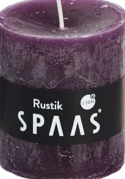 Hot Spaas Stumpenkerze Rustic violett D 7 cm H 8 cm Stumpenkerzen