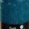 Discount Spaas Stumpenkerze Rustic blau-grün D 7 cm H 13 cm Stumpenkerzen