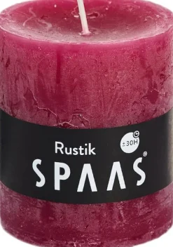 Best Spaas Stumpenkerze Rustic rot D 7 cm H 8 cm Stumpenkerzen