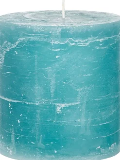 New Spaas Stumpenkerze Rustic blau D 13,2 cm H 15 cm Stumpenkerzen