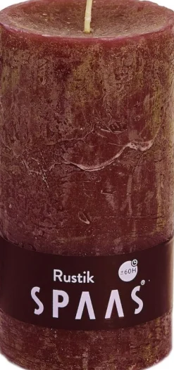 Hot Spaas Stumpenkerze Rustic dunkelbraun D 7 cm H 13 cm Stumpenkerzen