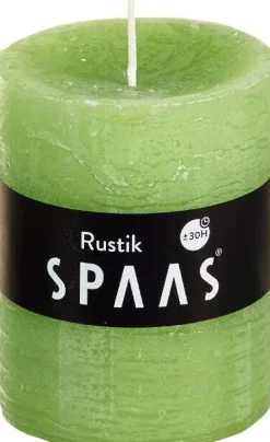 New Spaas Stumpenkerze Rustic hellgrün D 7 cm H 8 cm Stumpenkerzen