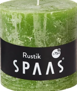 Hot Spaas Stumpenkerze Rustic olivgrün D 10 cm H 10 cm Stumpenkerzen