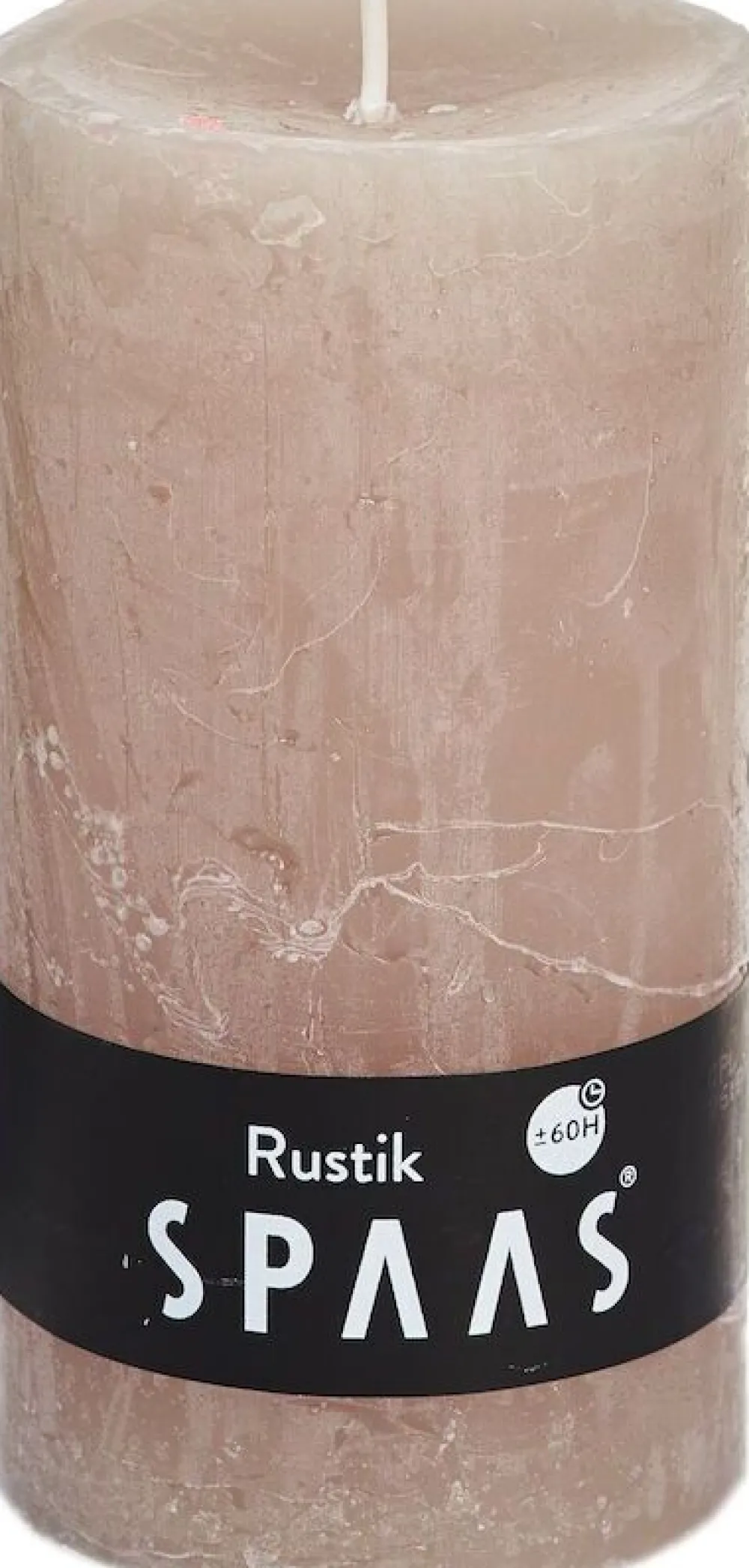 Online Spaas Stumpenkerze Rustic beige D 7 cm H 13 cm Stumpenkerzen