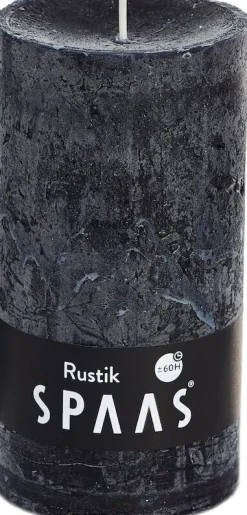 Hot Spaas Stumpenkerze Rustic schwarz D 7 cm H 13 cm Stumpenkerzen