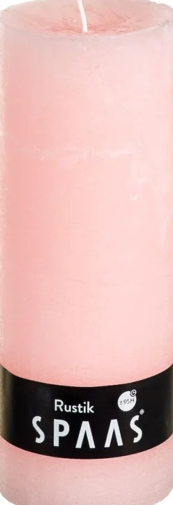 New Spaas Stumpenkerze Rustic rosa D 6,8 cm H 19 cm Stumpenkerzen