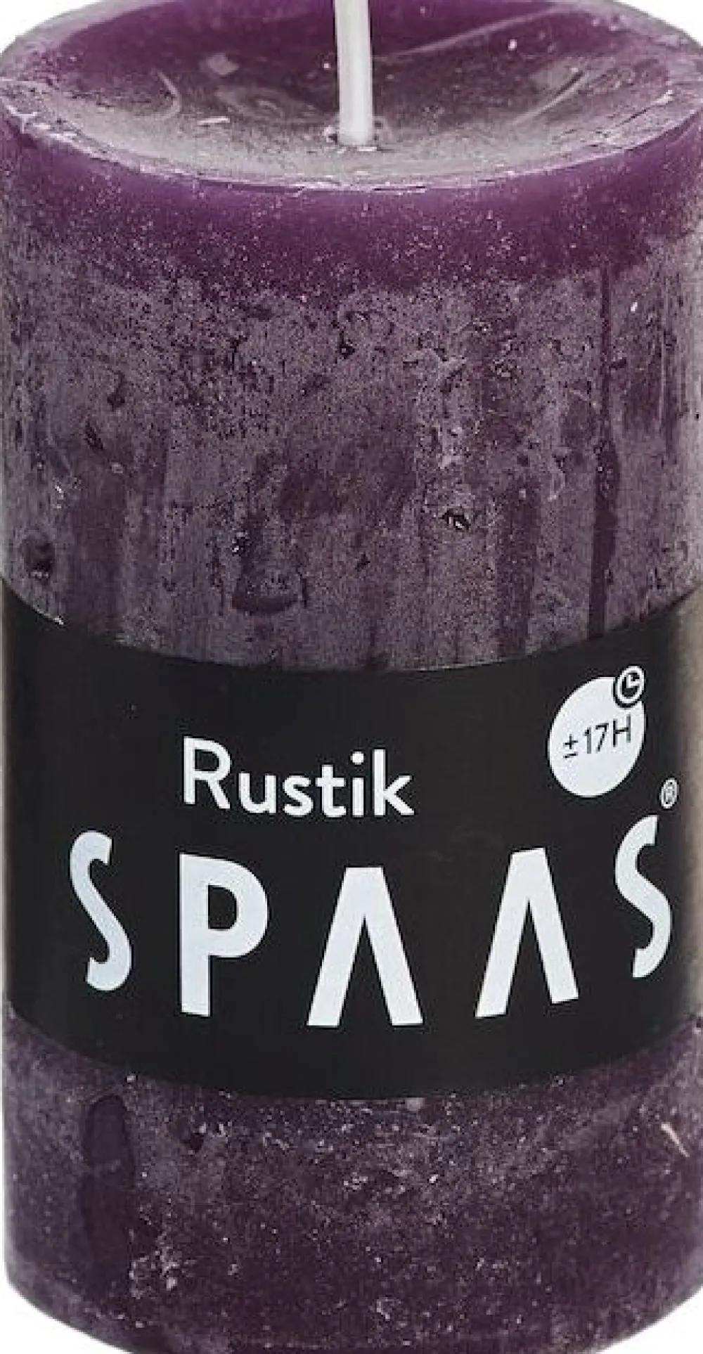 Online Spaas Stumpenkerze Rustic violett D 4,8 cm H 8 cm Stumpenkerzen
